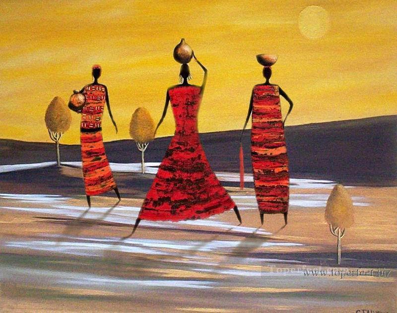 Black women in landscape original abstract Oil Paintings